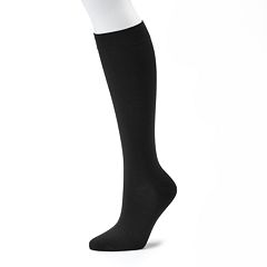 Dr. Scholl's Travel Compression Over The Calf Socks Black Set of 2 Mens  7-12 for sale online