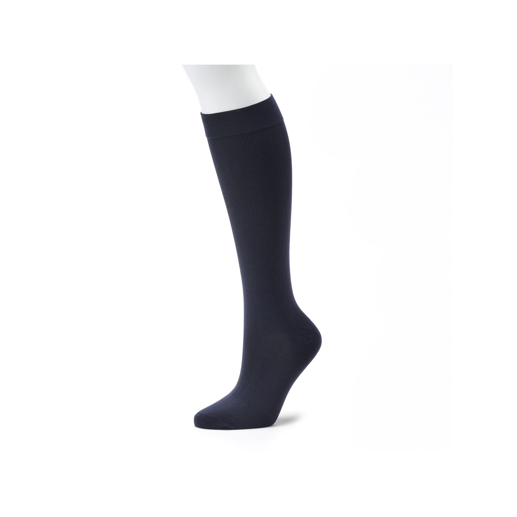 Dr. Motion Ribbed Compression Knee-High Socks, Womens, Size: 9-11, Blue