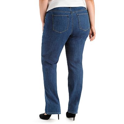 Plus Size Lee Instantly Slims Straight Leg Jeans