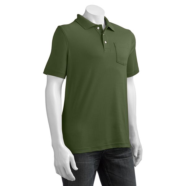 Big Tall Croft Barrow® Solid Easy Care Pocket Interlock Polo Men