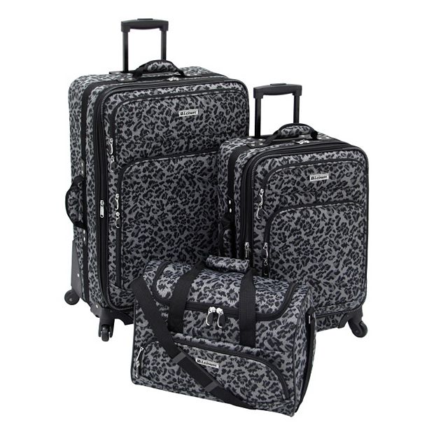 Cheetah print best sale luggage sets