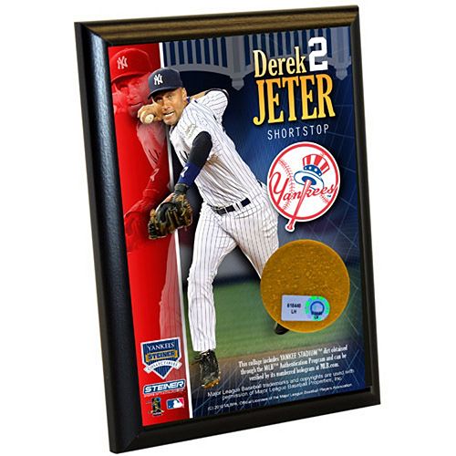 Steiner Sports Derek Jeter New York Yankees 4” x 6” Plaque with Game-Day Dirt