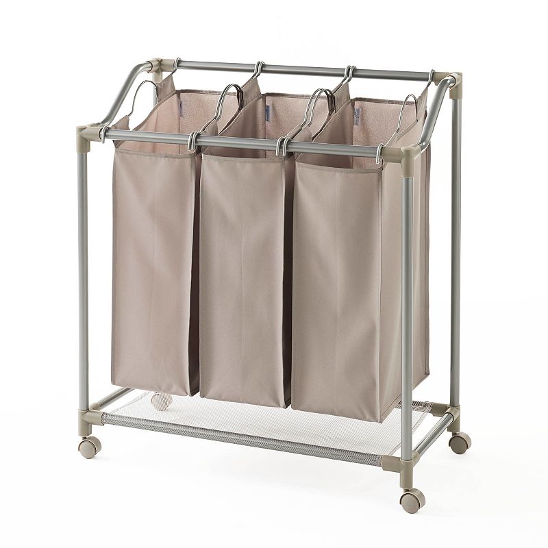 UPC 061648929269 product image for neatfreak everfresh Triple Laundry Sorter, Beig/Green | upcitemdb.com