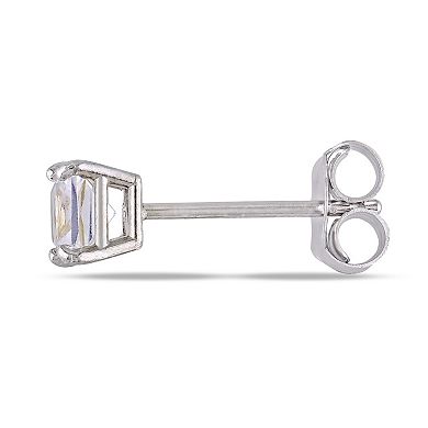 Stella Grace 10k White Gold Lab-Created White Sapphire Square Stud Earrings