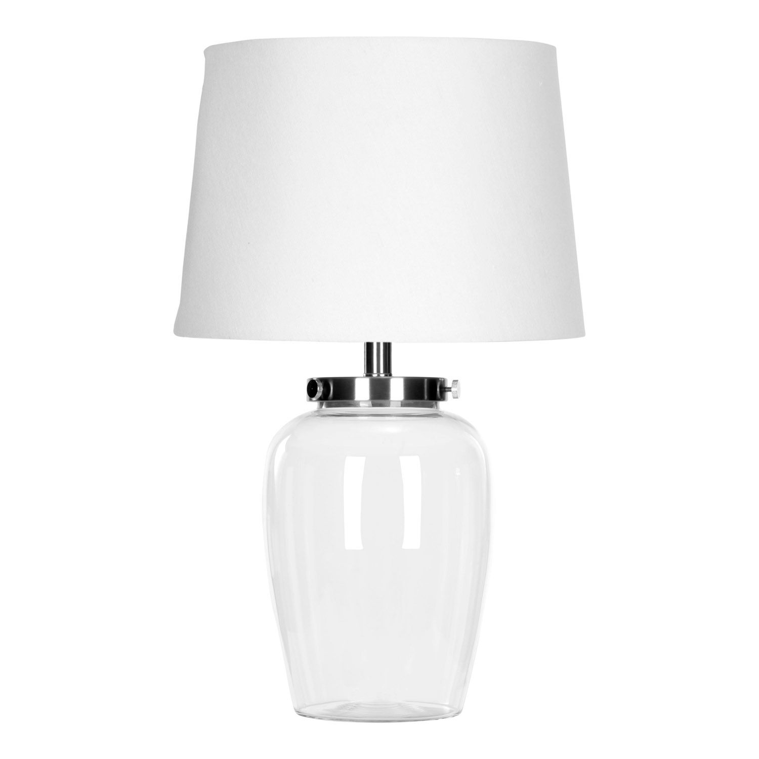 clear glass table lamp