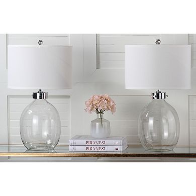 Safavieh 2-pc. Clear Glass Table Lamp Set