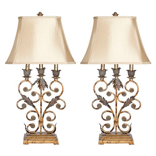 Safavieh Wrought Iron 2pc. Table Lamp Set