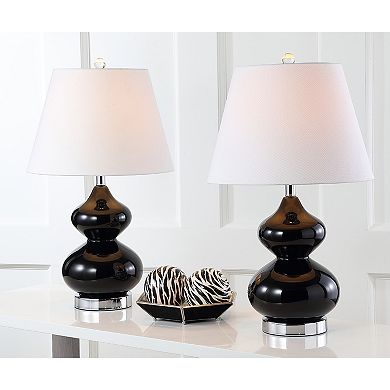 Safavieh Eva Double Gourd 2-pc. Glass Table Lamp Set