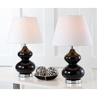 Safavieh Eva Double Gourd 2-pc. Glass Lamp Set