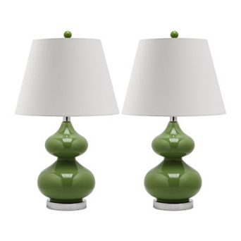 Safavieh Eva Double Gourd 2 pc Glass Lamp Set
