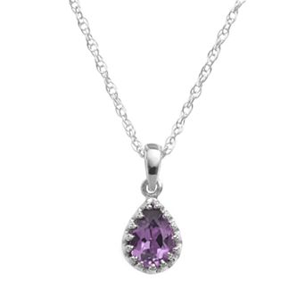 Designs by Gioelli Sterling Silver Amethyst Teardrop Pendant