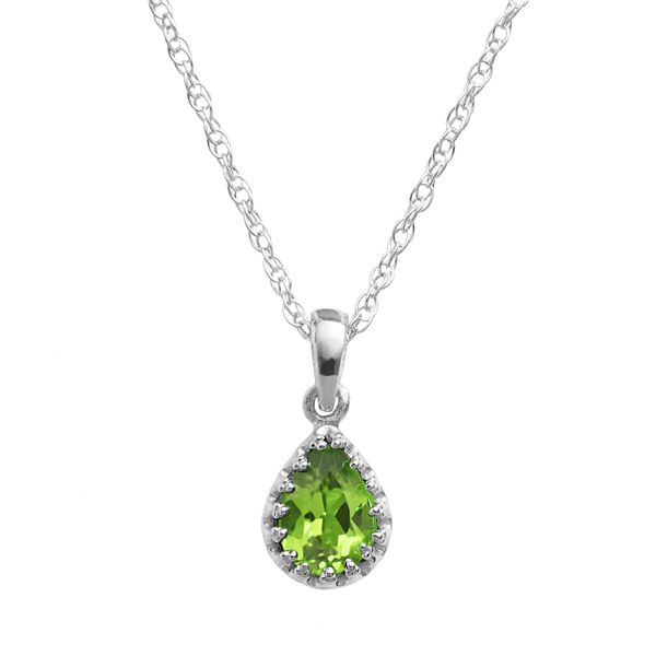 Peridot on sale teardrop necklace