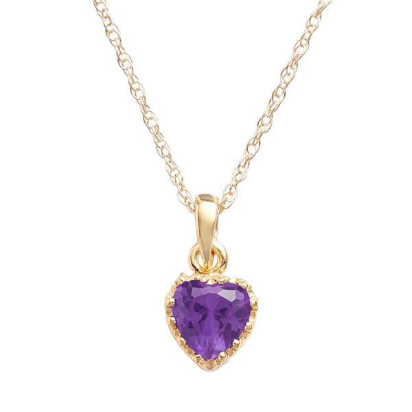 Amethyst Butterfly Pendant Necklace In 9ct Gold