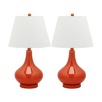 Safavieh Amy Gourd 2 pc Glass Table Lamp Set