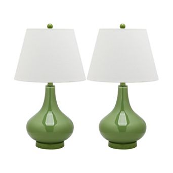 Safavieh Amy Gourd 2 pc Glass Table Lamp Set
