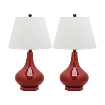 Safavieh Amy Gourd 2 pc Glass Table Lamp Set