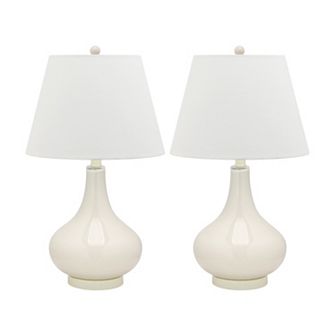 Safavieh Amy Gourd 2 pc Glass Table Lamp Set