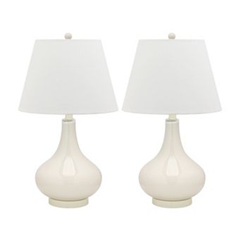 Safavieh Amy Gourd 2 pc Glass Table Lamp Set