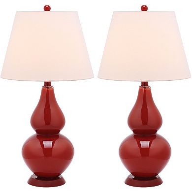 Safavieh Cybil Double Gourd 2-pc. Table Lamp Set