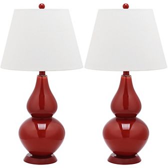 Safavieh Cybil Double Gourd 2 pc Table Lamp Set