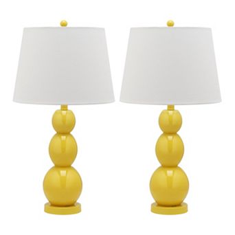 Safavieh Jayne Three Sphere 2 pc Glass Table Lamp Set