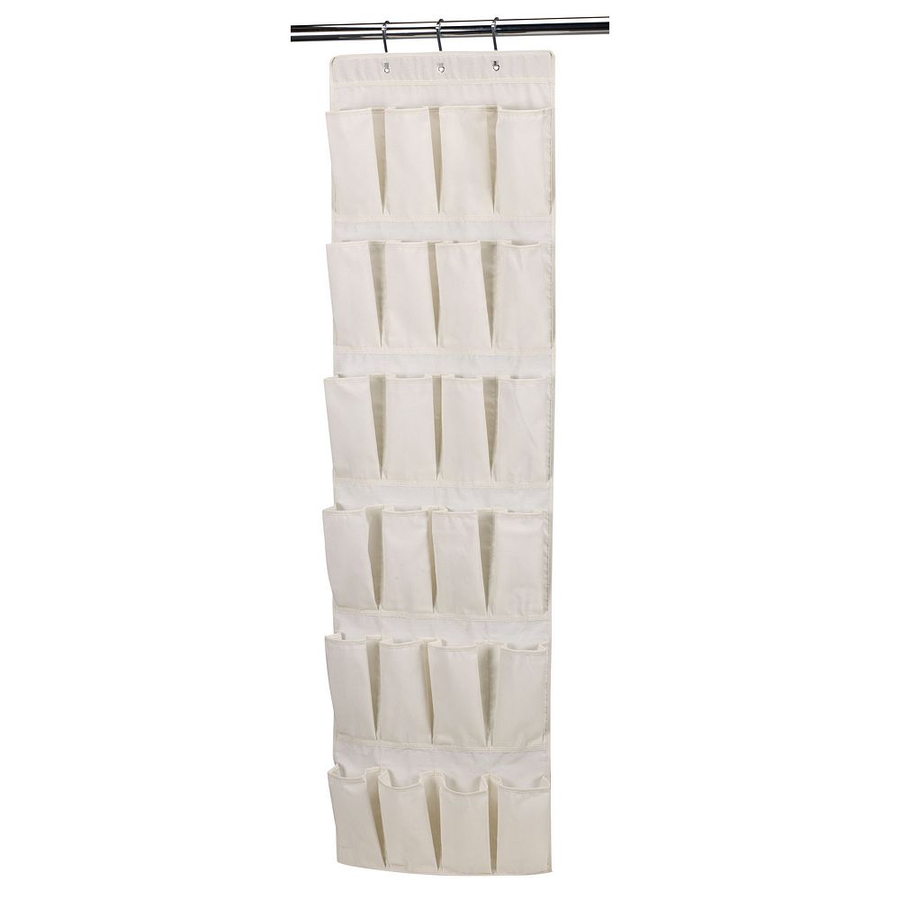 Household Essentials 24-Pocket Over-The-Door Shoe Organizer