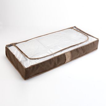 Household Essentials Under-Bed Faux-Linen Storage Bag