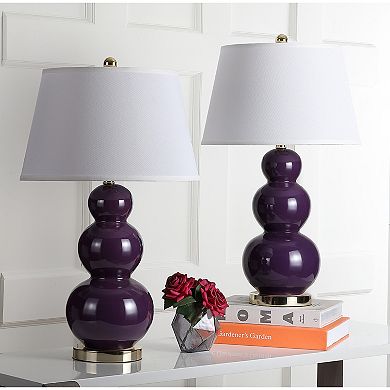 Safavieh 2-pc. Pamela Triple-Gourd Table Lamp Set