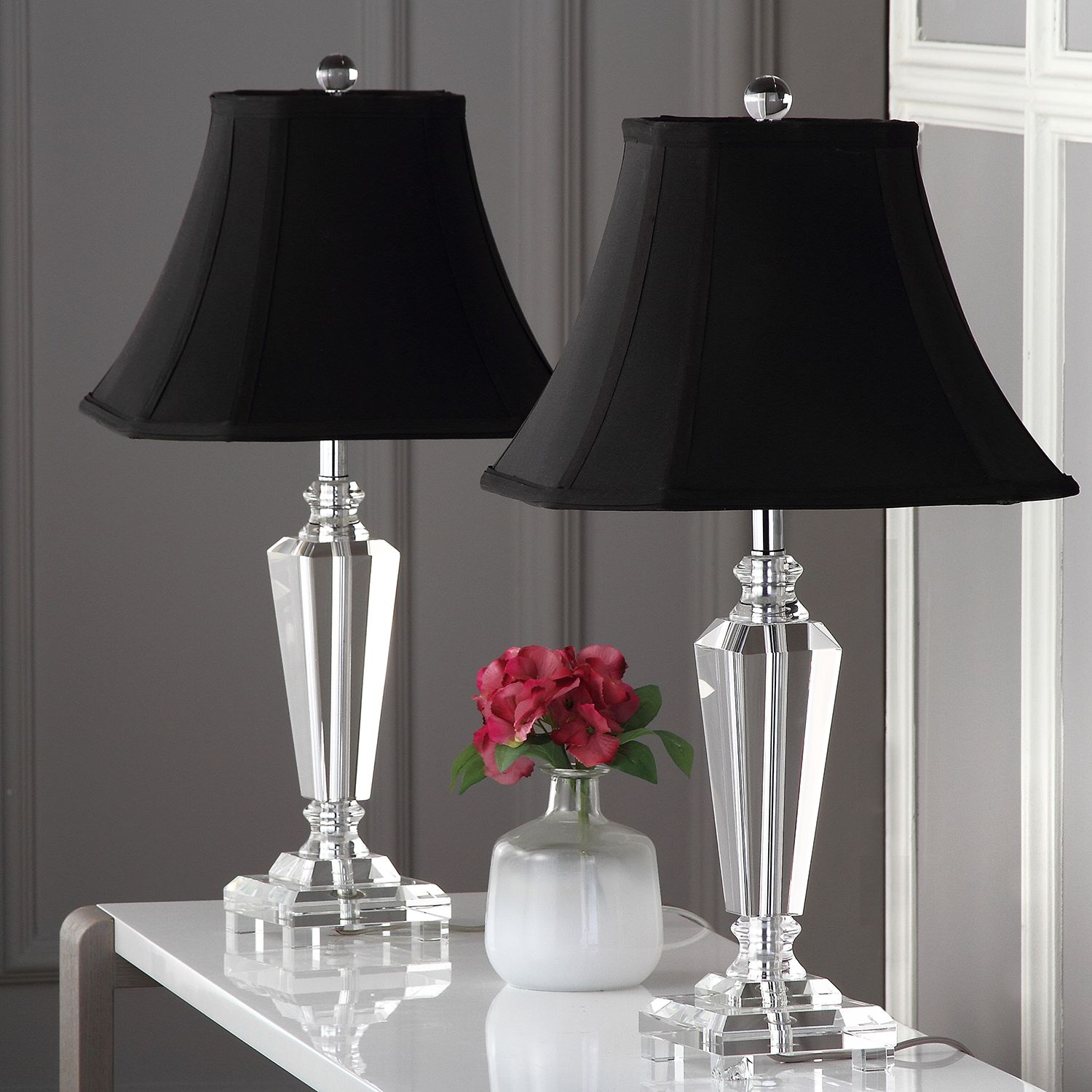 crystal table lamp set
