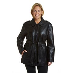 Plus Size Excelled Double-Breasted Faux-Wool Trench Coat