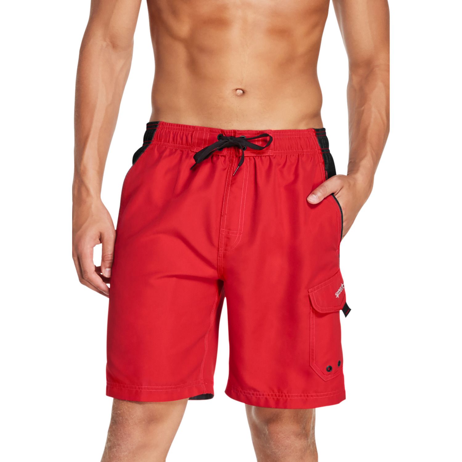 red nike swim shorts