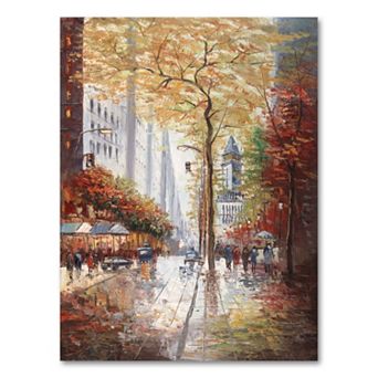 "French Street Scene II" 32 Canvas Wall Art by Joval