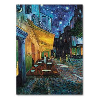 Cafe Terrace 19" x 14" Canvas Wall Art by Vincent van Gogh