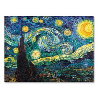 Starry Night 24" x 32" Canvas Wall Art by Vincent van Gogh
