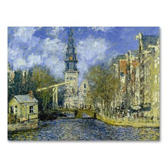 The Zuiderkerk at Amsterdam 24" x 32" Canvas Wall Art by Claude Monet