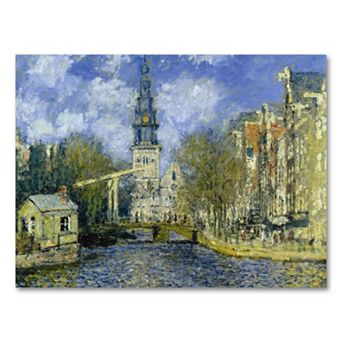 The Zuiderkerk at Amsterdam 24" x 32" Canvas Wall Art by Claude Monet