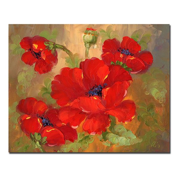 26 X 32 Poppies Canvas Wall Art