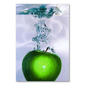 Apple Splash II Canvas Wall Art by Roderick Stevens