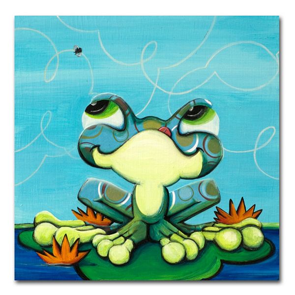 Frog S Lunch By Sylvia Masek Canvas Wall Art