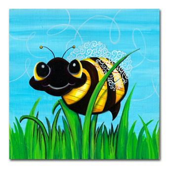 Bee at Play by Sylvia Masek Canvas Wall Art