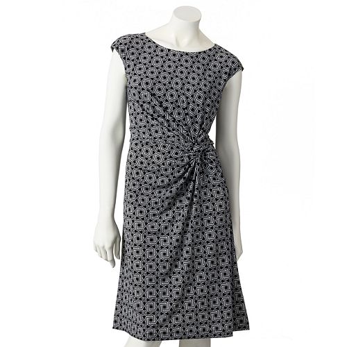 212 Collection Printed Knot-Front Dress - Women's