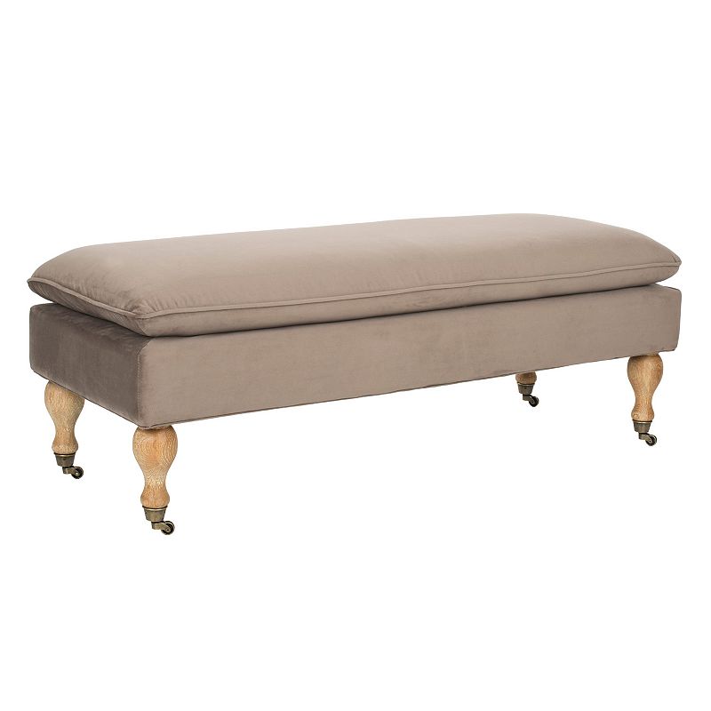 Safavieh Hampton Pillowtop 20.5-inch Bench, Grey, Furniture