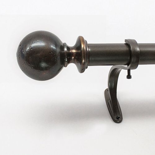 Decopolitan Pitted Ball Adjustable Curtain Rod - 66