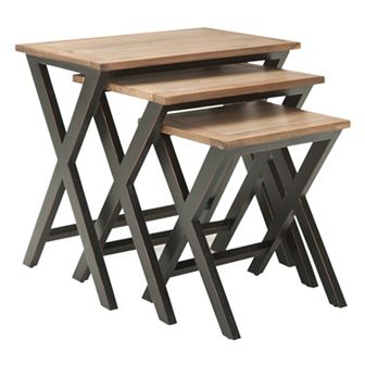 Safavieh Jack 3 pc Stacking Tray Table Set