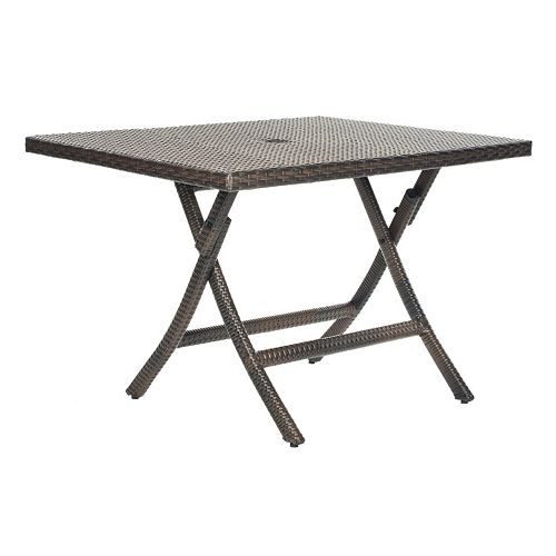 Safavieh Samana Square Brown Folding Table