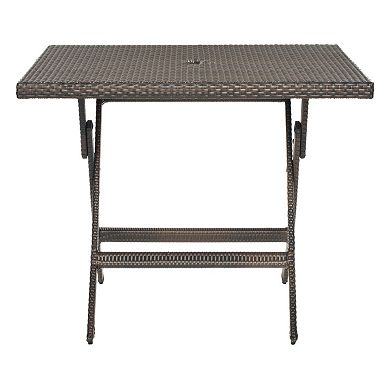 Safavieh Samana Square Brown Folding Table