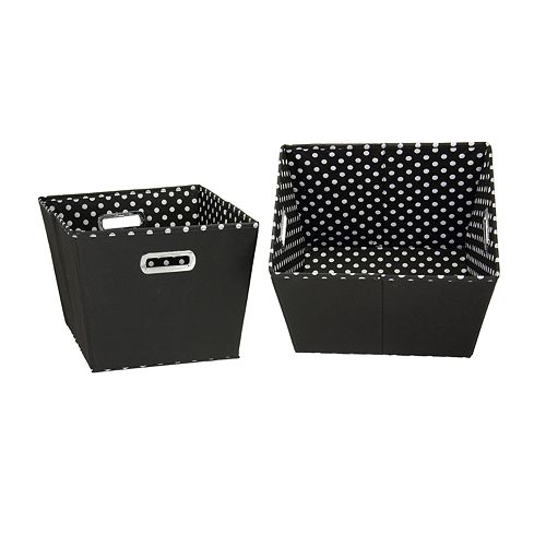 black toy storage bins