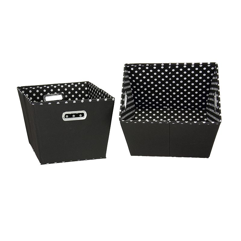 Household Essentials 2-pk. Storage Bins, Black White