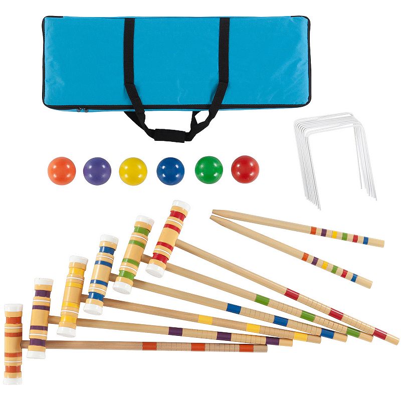 Croquet Set Fun Vintage Lawn Recreation Game by Hey! Play!