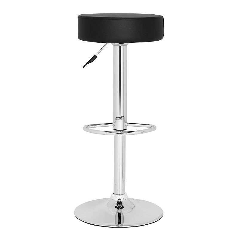 Safavieh Jude Adjustable Swivel Bar Stool, Black